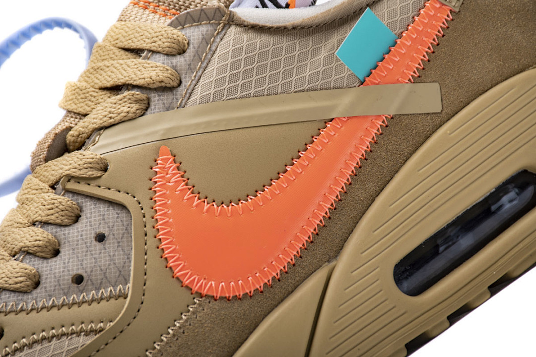 【CA3TS】沙漠色OW STOS版耐克90联名气垫跑鞋 AA7293-200 Off-White x Nike Air Max 90 “Desert Ore”