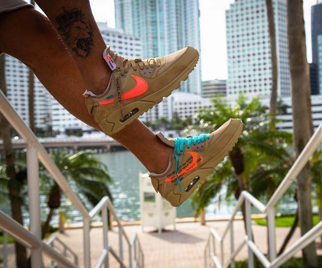 【CA3TS】沙漠色OW STOS版耐克90联名气垫跑鞋 AA7293-200 Off-White x Nike Air Max 90 “Desert Ore”