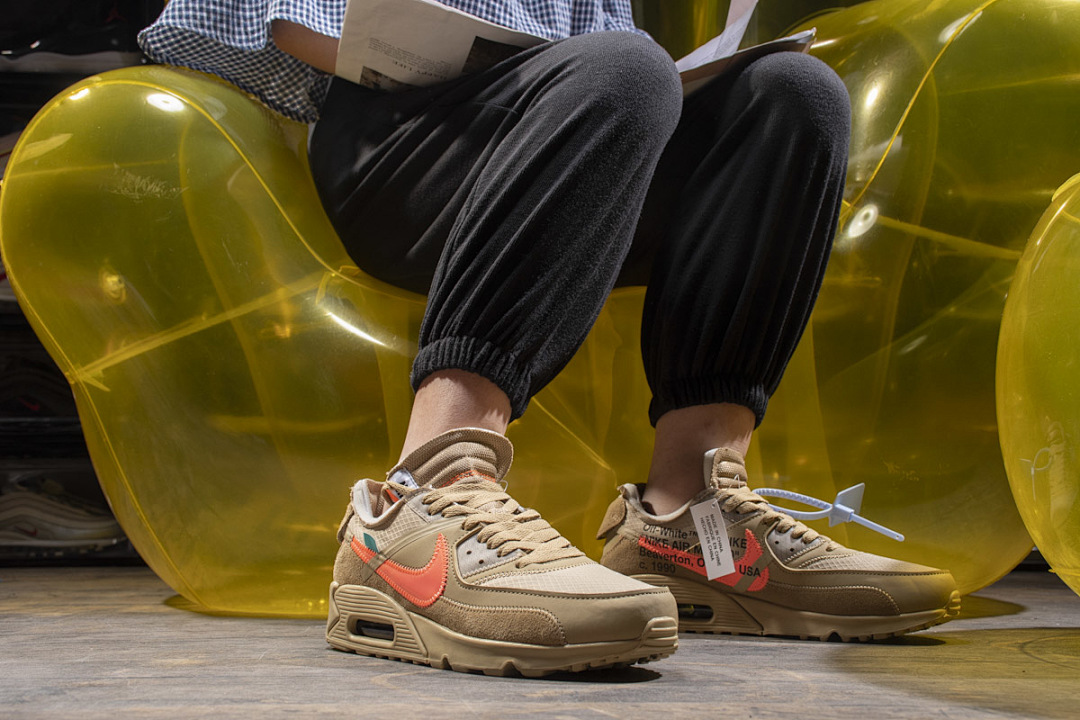 【CA3TS】沙漠色OW STOS版耐克90联名气垫跑鞋 AA7293-200 Off-White x Nike Air Max 90 “Desert Ore”