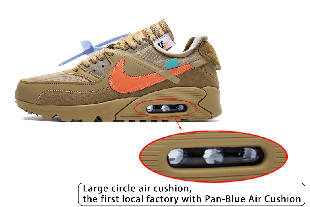 【CA3TS】沙漠色OW STOS版耐克90联名气垫跑鞋 AA7293-200 Off-White x Nike Air Max 90 “Desert Ore”
