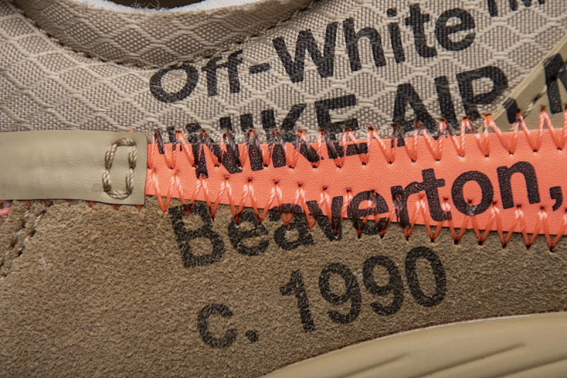 【CA3TS】沙漠色OW STOS版耐克90联名气垫跑鞋 AA7293-200 Off-White x Nike Air Max 90 “Desert Ore”