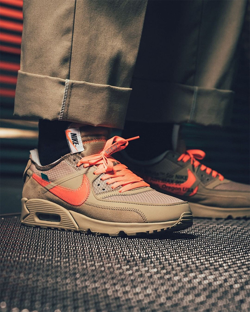 【CA3TS】沙漠色OW STOS版耐克90联名气垫跑鞋 AA7293-200 Off-White x Nike Air Max 90 “Desert Ore”