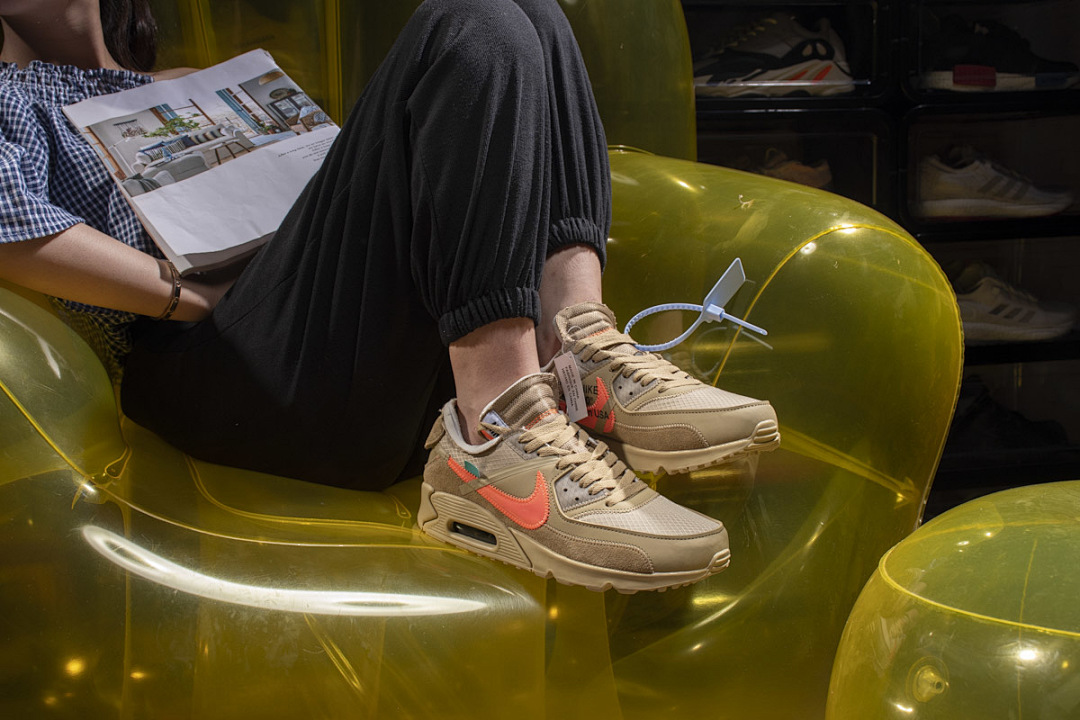 【CA3TS】沙漠色OW STOS版耐克90联名气垫跑鞋 AA7293-200 Off-White x Nike Air Max 90 “Desert Ore”