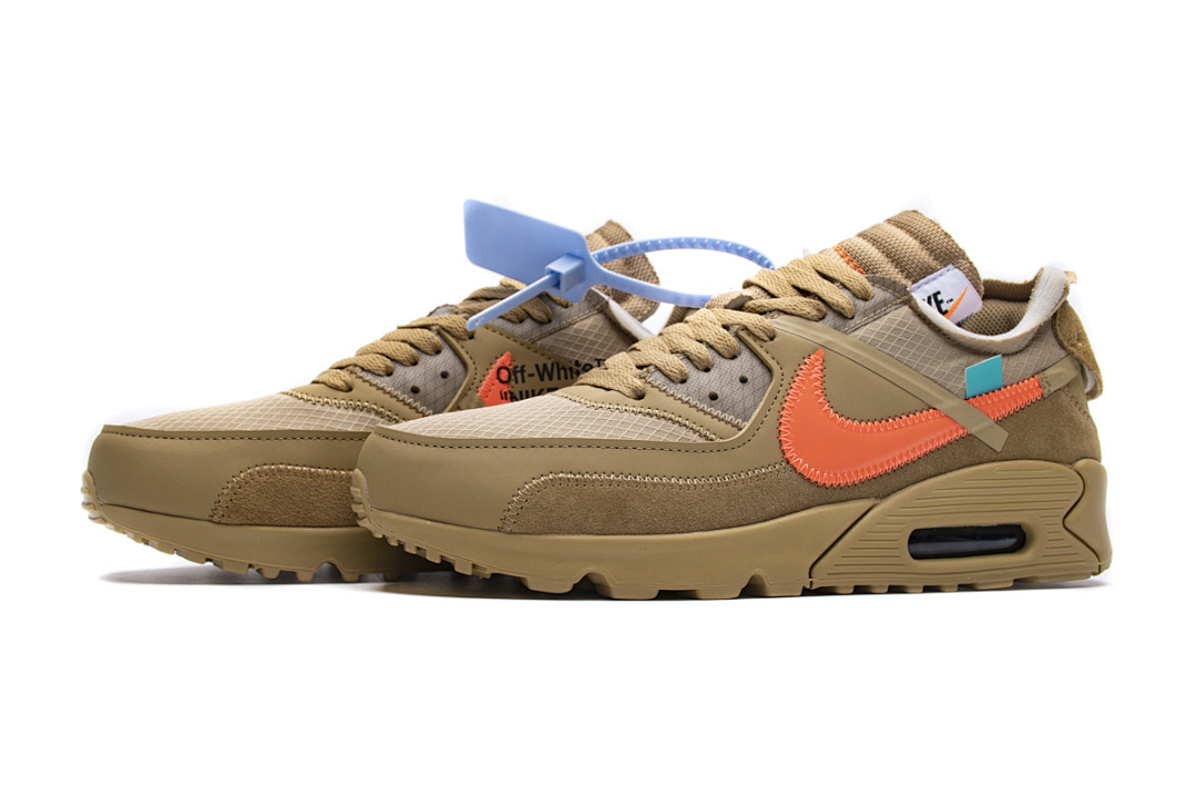 【CA3TS】沙漠色OW STOS版耐克90联名气垫跑鞋 AA7293-200 Off-White x Nike Air Max 90 “Desert Ore”