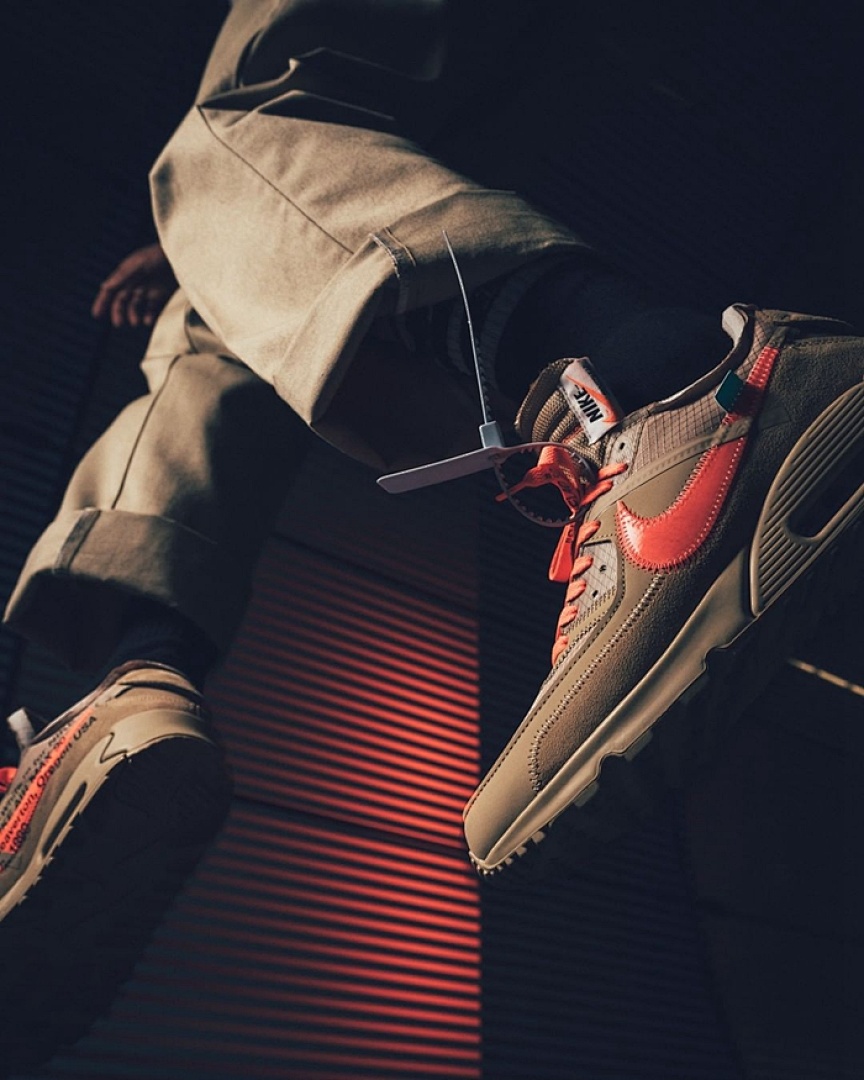 【CA3TS】沙漠色OW STOS版耐克90联名气垫跑鞋 AA7293-200 Off-White x Nike Air Max 90 “Desert Ore”