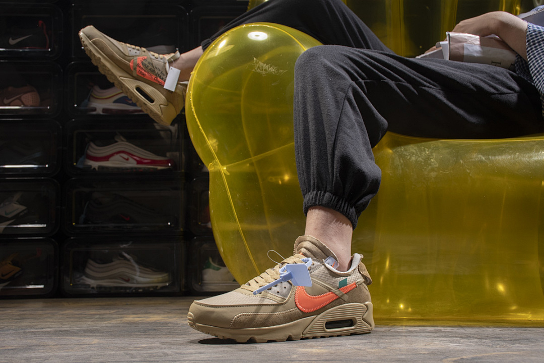 【CA3TS】沙漠色OW STOS版耐克90联名气垫跑鞋 AA7293-200 Off-White x Nike Air Max 90 “Desert Ore”