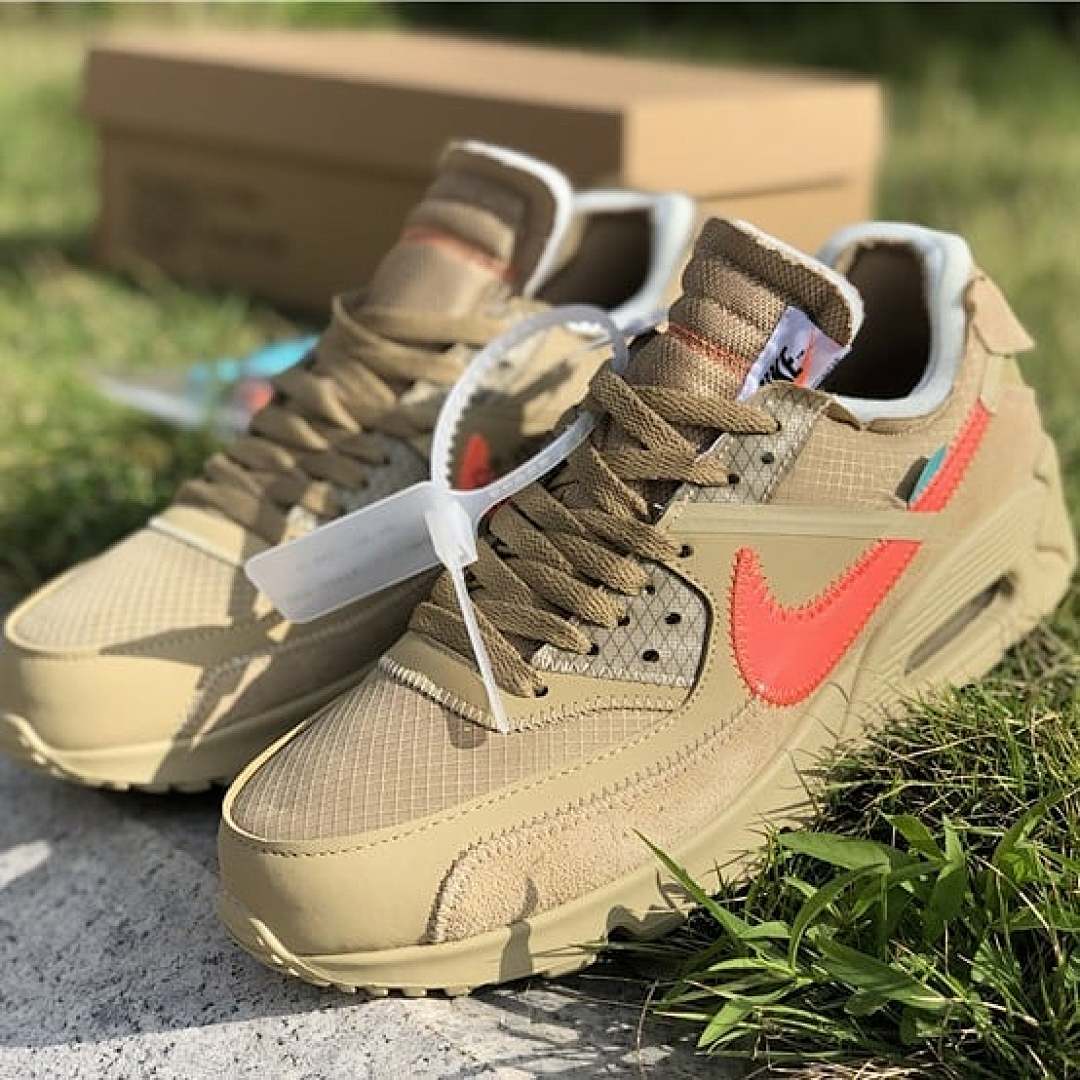 【CA3TS】沙漠色OW STOS版耐克90联名气垫跑鞋 AA7293-200 Off-White x Nike Air Max 90 “Desert Ore”