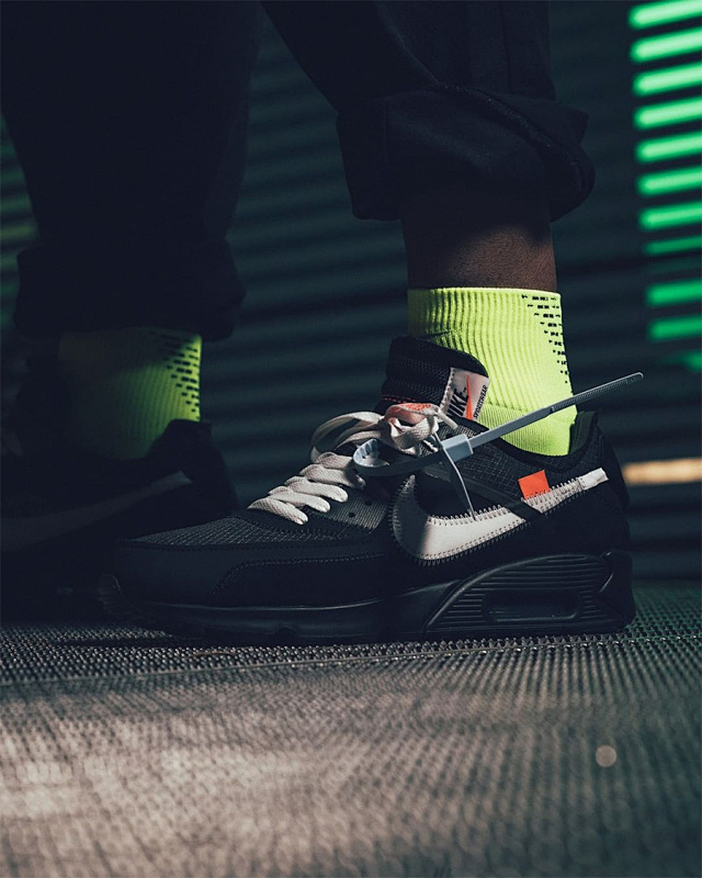 【CA3TS】全黑OW STOS版耐克90联名气垫跑鞋 AA7293-001 Off-White x Nike Air Max 90 “All Black