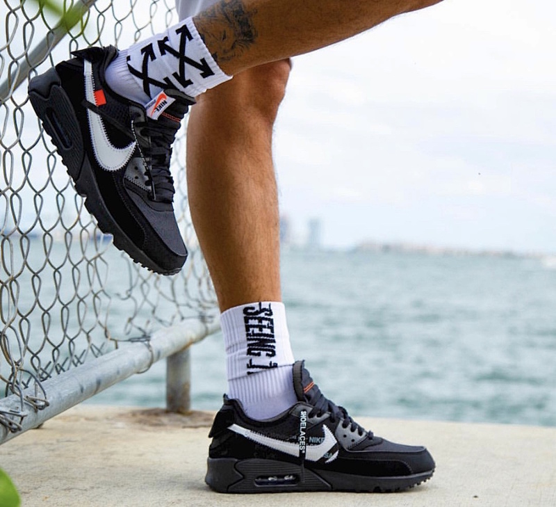 【CA3TS】全黑OW STOS版耐克90联名气垫跑鞋 AA7293-001 Off-White x Nike Air Max 90 “All Black