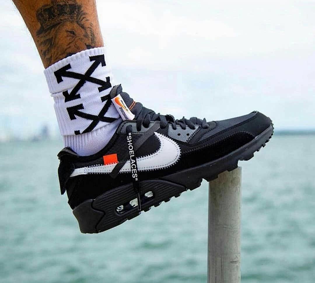 【CA3TS】全黑OW STOS版耐克90联名气垫跑鞋 AA7293-001 Off-White x Nike Air Max 90 “All Black
