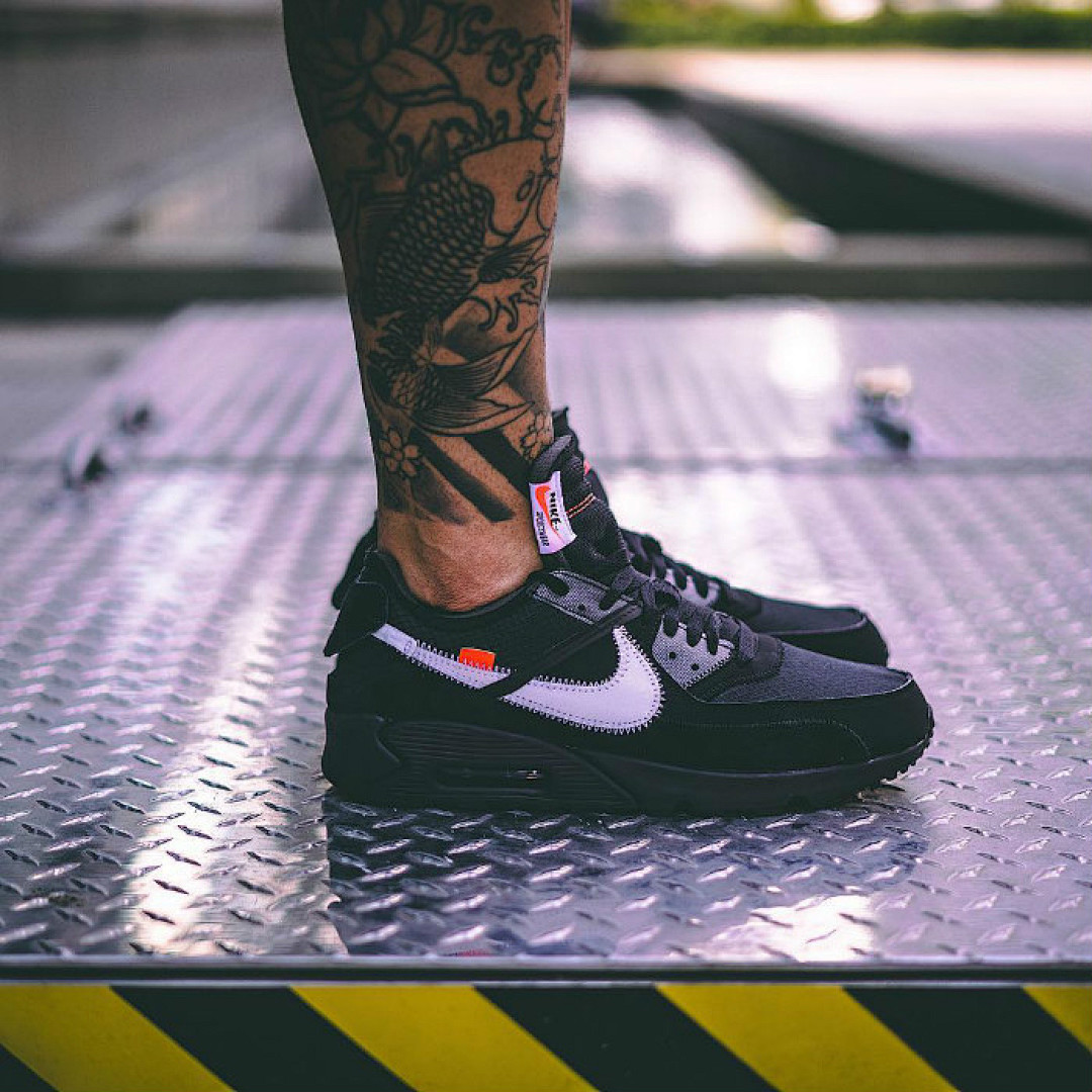 【CA3TS】全黑OW STOS版耐克90联名气垫跑鞋 AA7293-001 Off-White x Nike Air Max 90 “All Black