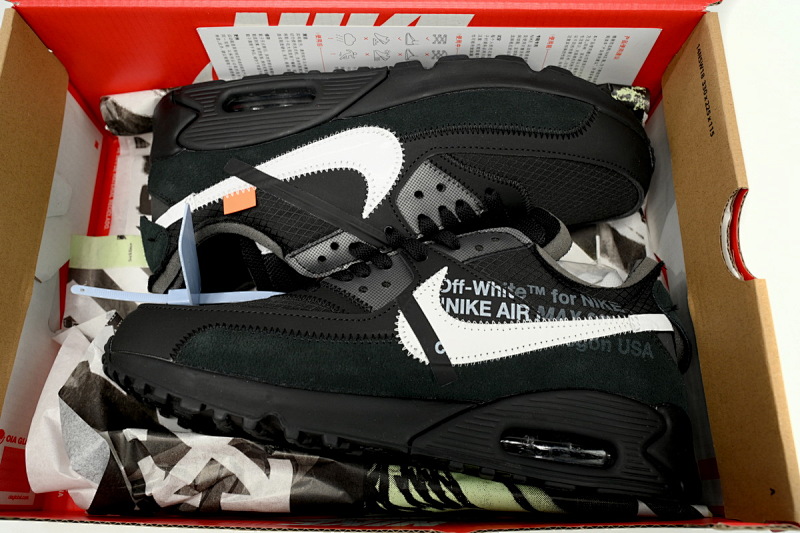 【CA3TS】全黑OW STOS版耐克90联名气垫跑鞋 AA7293-001 Off-White x Nike Air Max 90 “All Black