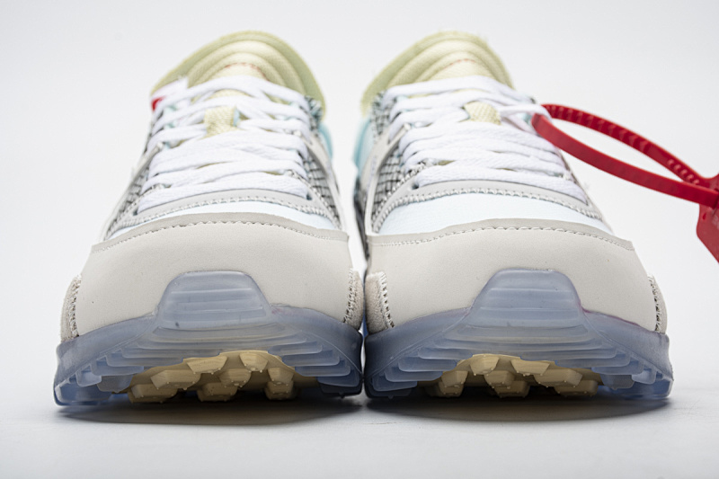 【CA3TS】全白OW STOS版耐克90联名气垫跑鞋 AA7293-100 Off-White x Nike Air Max 90 “All White”