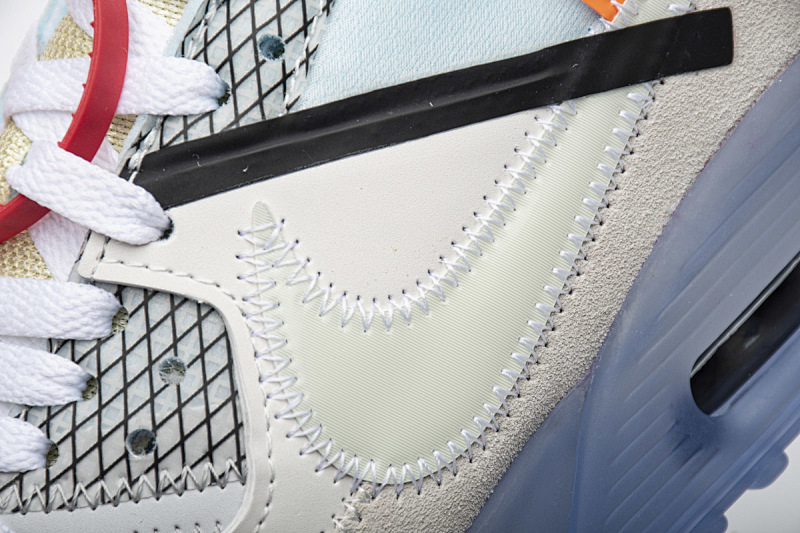 【CA3TS】全白OW STOS版耐克90联名气垫跑鞋 AA7293-100 Off-White x Nike Air Max 90 “All White”