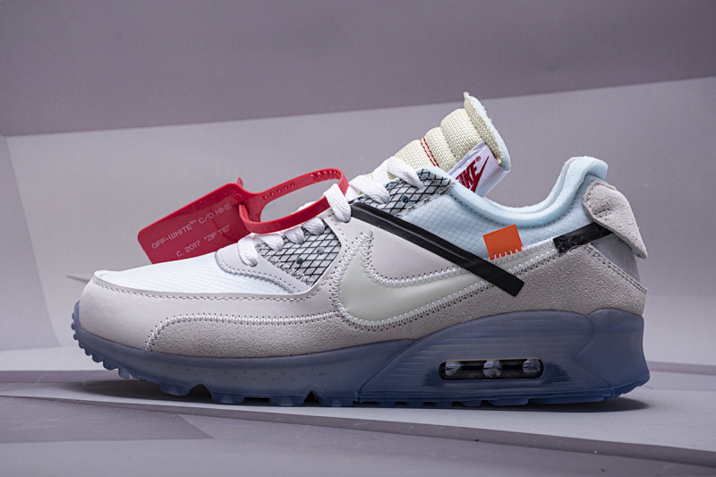 【CA3TS】全白OW STOS版耐克90联名气垫跑鞋 AA7293-100 Off-White x Nike Air Max 90 “All White”