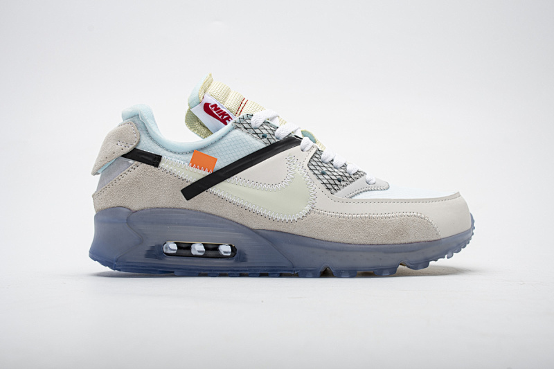【CA3TS】全白OW STOS版耐克90联名气垫跑鞋 AA7293-100 Off-White x Nike Air Max 90 “All White”