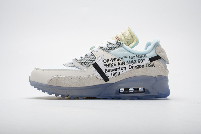 【CA3TS】全白OW STOS版耐克90联名气垫跑鞋 AA7293-100 Off-White x Nike Air Max 90 “All White”