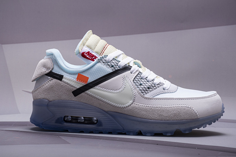 【CA3TS】全白OW STOS版耐克90联名气垫跑鞋 AA7293-100 Off-White x Nike Air Max 90 “All White”