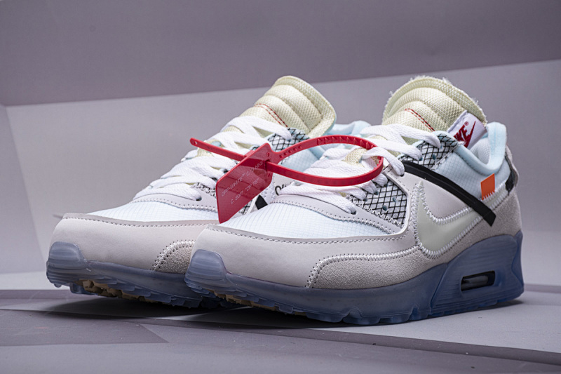 【CA3TS】全白OW STOS版耐克90联名气垫跑鞋 AA7293-100 Off-White x Nike Air Max 90 “All White”