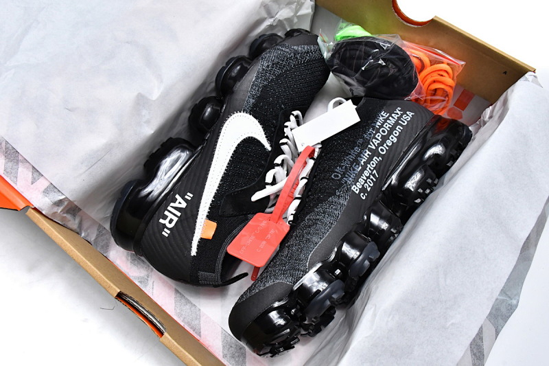 【BH0LL】全黑OW 2018联名减震气垫鞋 AA3831-001 OFF White x Nike Air VaporMax Black White