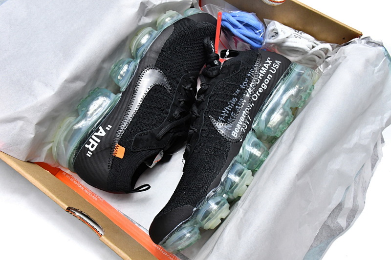 【BH0LL】黑白OW 2018联名减震气垫鞋 AA3831-002 OFF White x Nike Air VaporMax Black