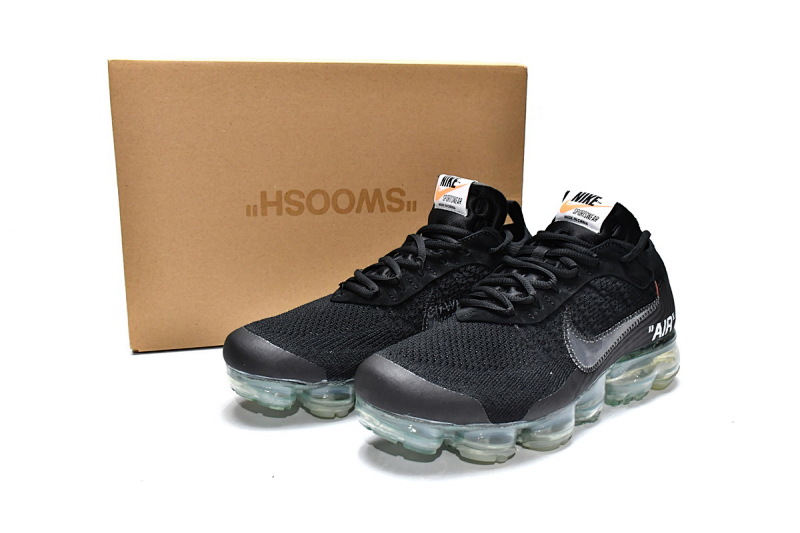 【BH0LL】黑白OW 2018联名减震气垫鞋 AA3831-002 OFF White x Nike Air VaporMax Black
