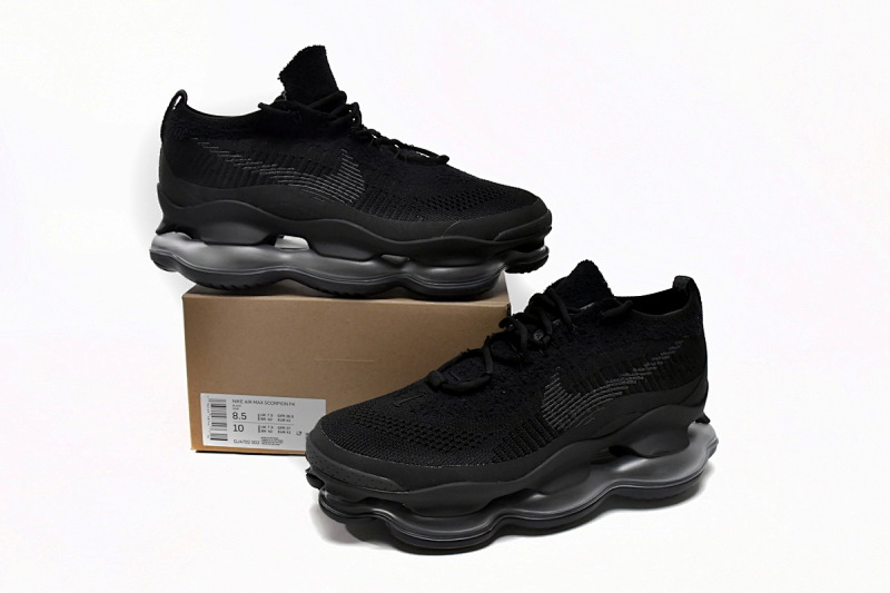 【BH9LL】全黑 耐克2022大气垫跑鞋 DJ4702-002 Nike Air Max Scorpion FK Triple Black