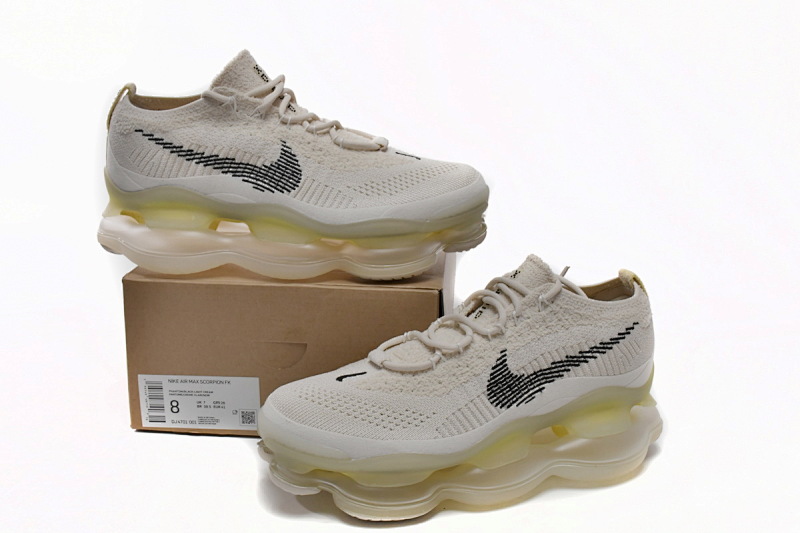 【BH9LL】米色 耐克2022大气垫跑鞋 DJ4701-001 Nike Air Max Scorpion FK Lemon Wash
