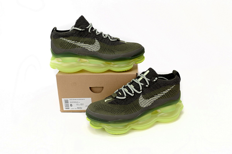 【BH9LL】军绿色 耐克2022大气垫跑鞋 DJ4701-300 Nike Air Max Scorpion FK Lemon Army Green