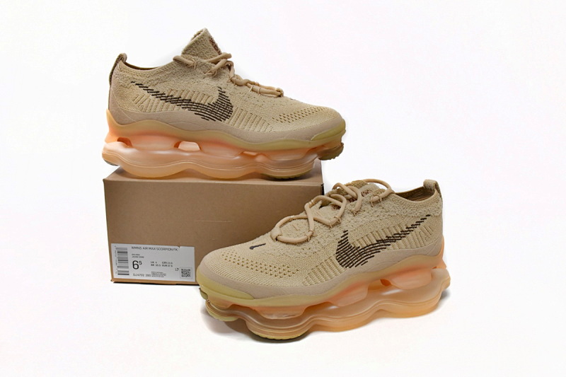 【BH9LL】黄色 耐克2022大气垫跑鞋 DJ4702-200 Nike Air Max Scorpion FK Wheat