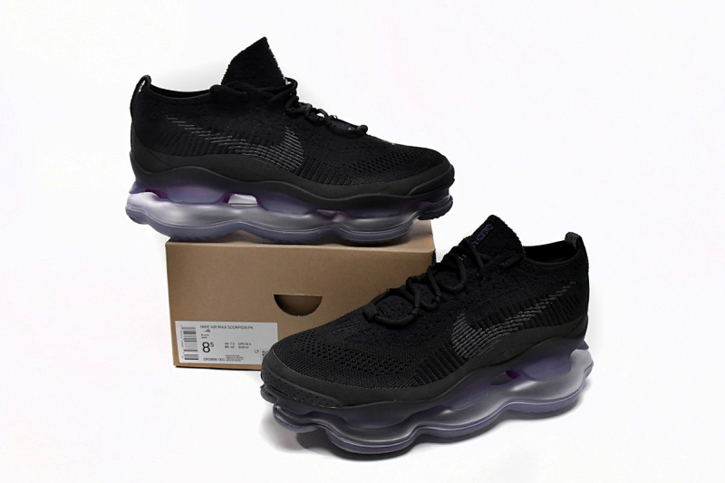 【BH9LL】黑紫 耐克2022大气垫跑鞋 DR0888-001 Nike Air Max Scorpion FK Black and Persian Violet