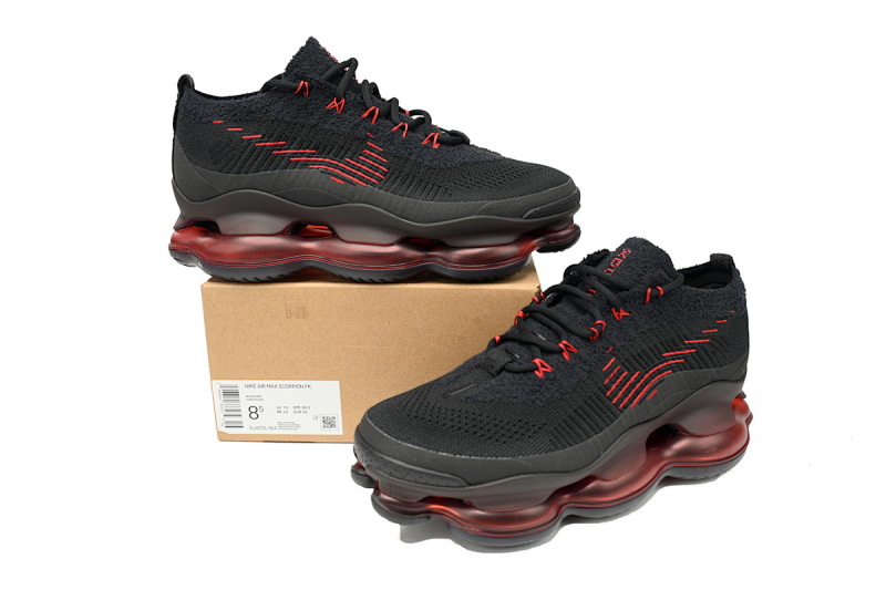【BH9LL】黑红 耐克2022大气垫跑鞋 DJ4701-004 Nike Air Max Scorpion FK Black and Black Red