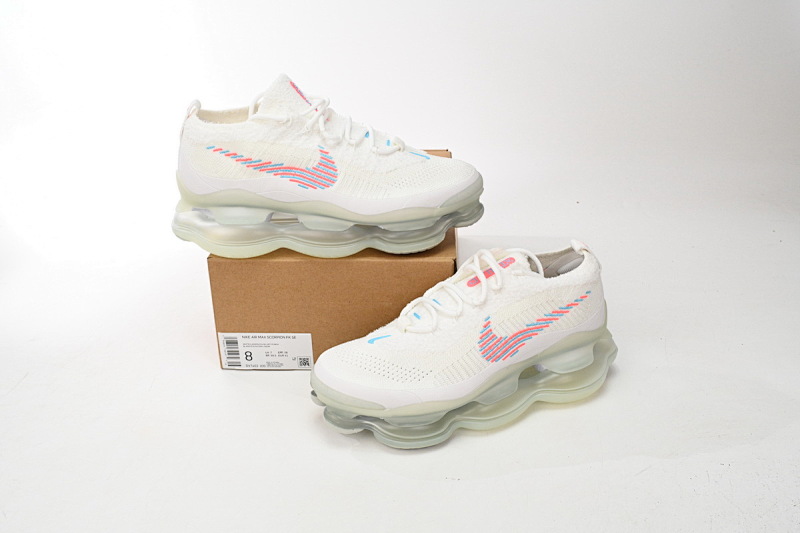 【BH9LL】白彩勾 耐克2022大气垫跑鞋 DV4702-100 Nike Air Max Scorpion FK Lemon White Colored Hook