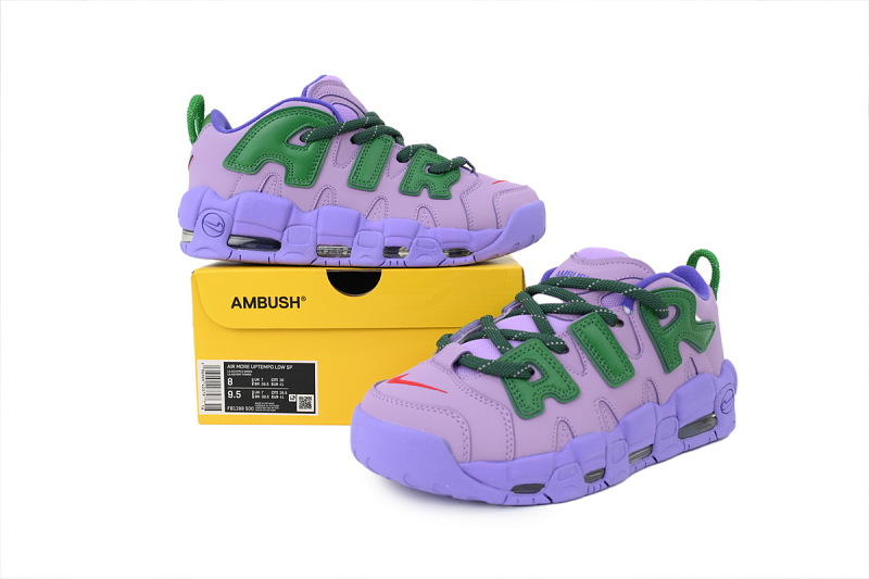 yupoo_389670_6ad409da.jpg 【BA1SK】紫绿联名 耐克皮蓬篮球鞋 FB1299-500 AMBUSH x Nike Air More Uptempo Low 'Lilac'