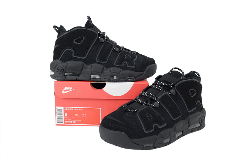 【BA1SK】全黑 耐克皮蓬篮球鞋 414962-004 Nike Air More Uptempo 'Reflective'