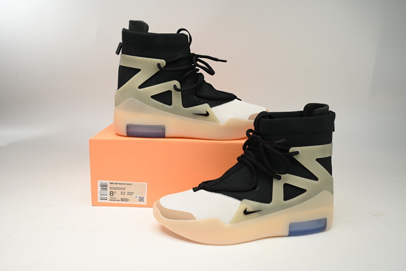 【EA0TS】黑麦 FOG联名耐克篮球鞋 AR4237-902 Nike Air Fear Of God 1 'StringThe Question'