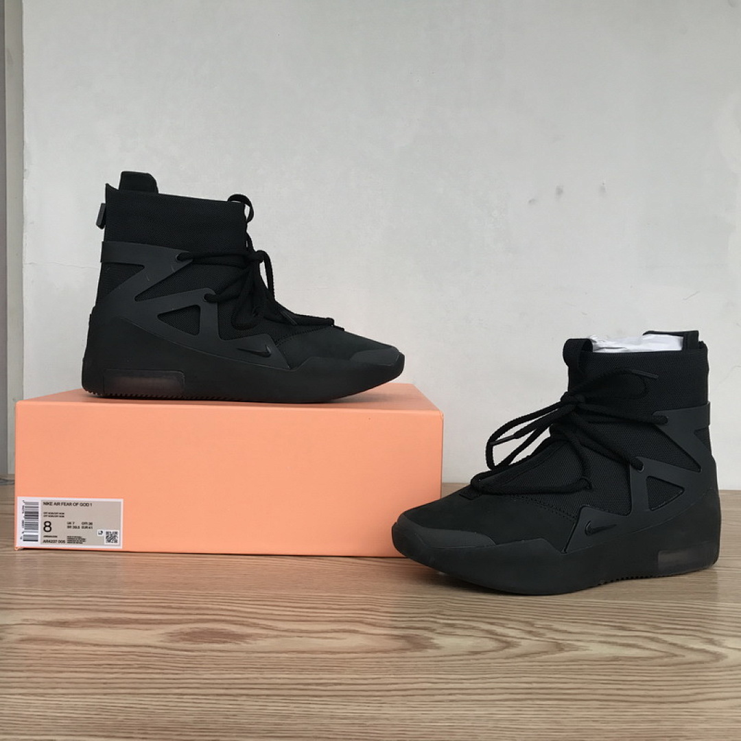 【EA0TS】黑魂 FOG联名耐克篮球鞋 AR4237-005 Nike Air Fear of God 1 Triple Black