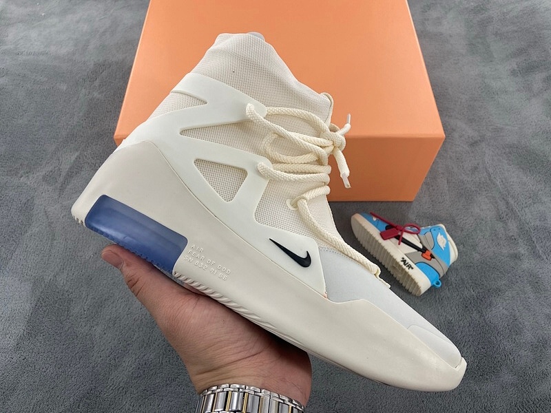 【EA0TS】白色 FOG联名耐克篮球鞋 AR4237-100 Nike Air Fear Of God 1 Sail Black FOG