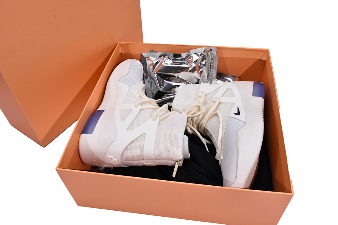 【EA0TS】白色 FOG联名耐克篮球鞋 AR4237-100 Nike Air Fear Of God 1 Sail Black FOG