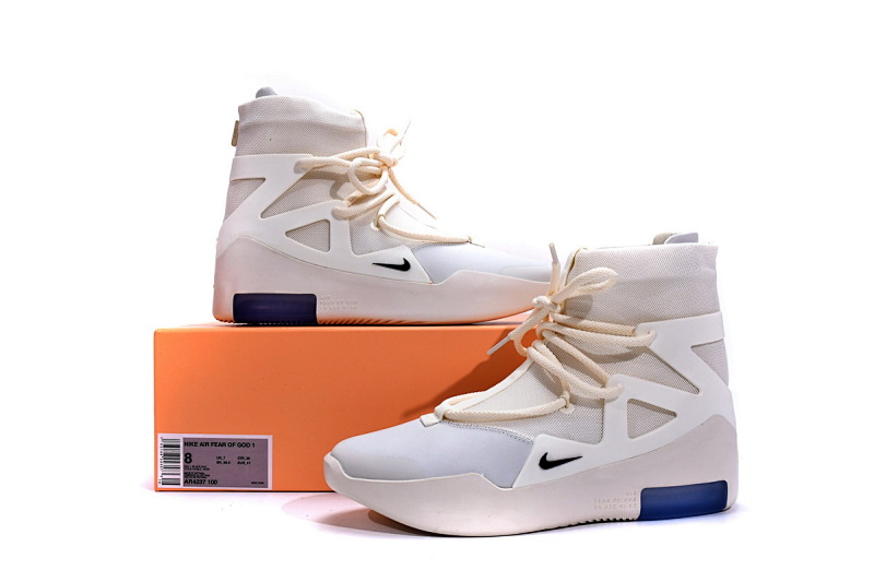 【EA0TS】白色 FOG联名耐克篮球鞋 AR4237-100 Nike Air Fear Of God 1 Sail Black FOG