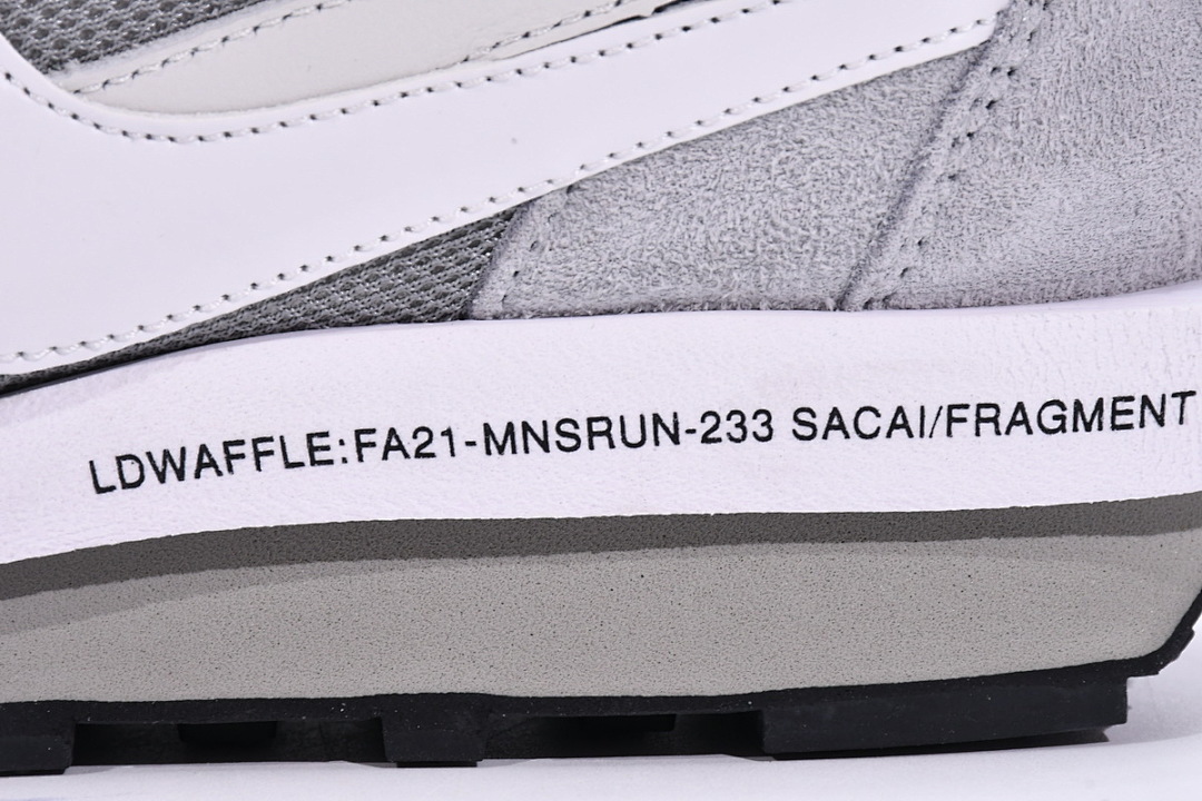 【BA0PB】联名灰白 耐克华夫 DH2684-001 Fragment Design x sacai x Nike LDWaffle Light Smoke Gre