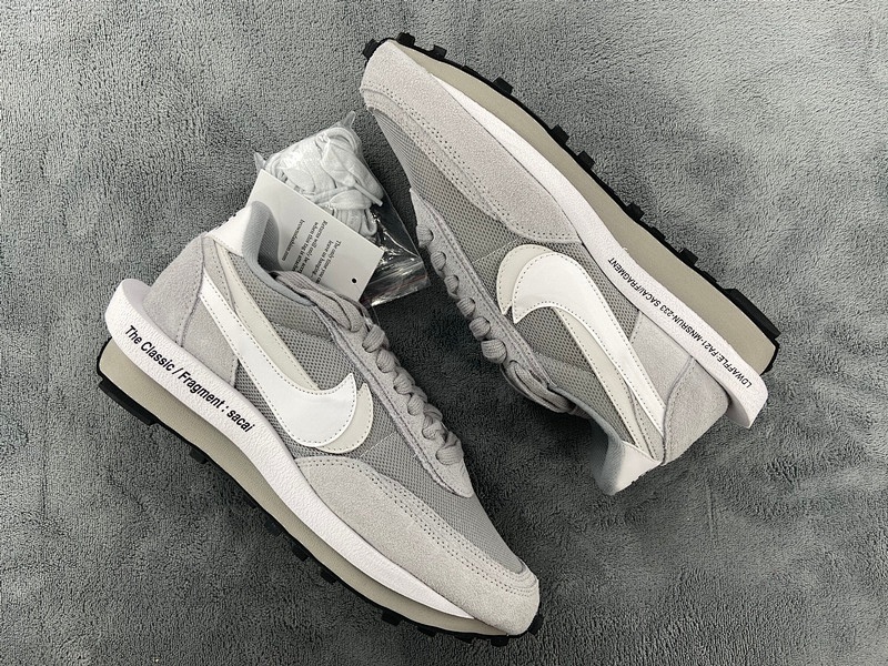 【BA0PB】联名灰白 耐克华夫 DH2684-001 Fragment Design x sacai x Nike LDWaffle Light Smoke Gre