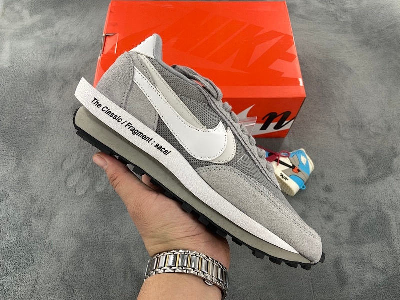 【BA0PB】联名灰白 耐克华夫 DH2684-001 Fragment Design x sacai x Nike LDWaffle Light Smoke Gre