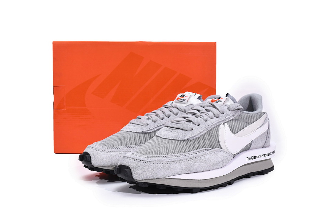 【BA0PB】联名灰白 耐克华夫 DH2684-001 Fragment Design x sacai x Nike LDWaffle Light Smoke Gre