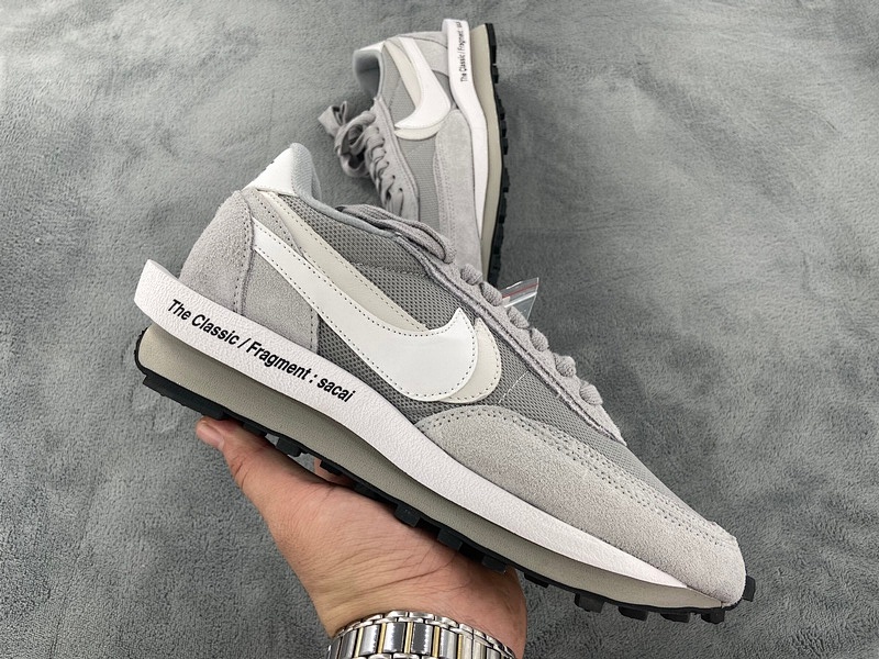 【BA0PB】联名灰白 耐克华夫 DH2684-001 Fragment Design x sacai x Nike LDWaffle Light Smoke Gre