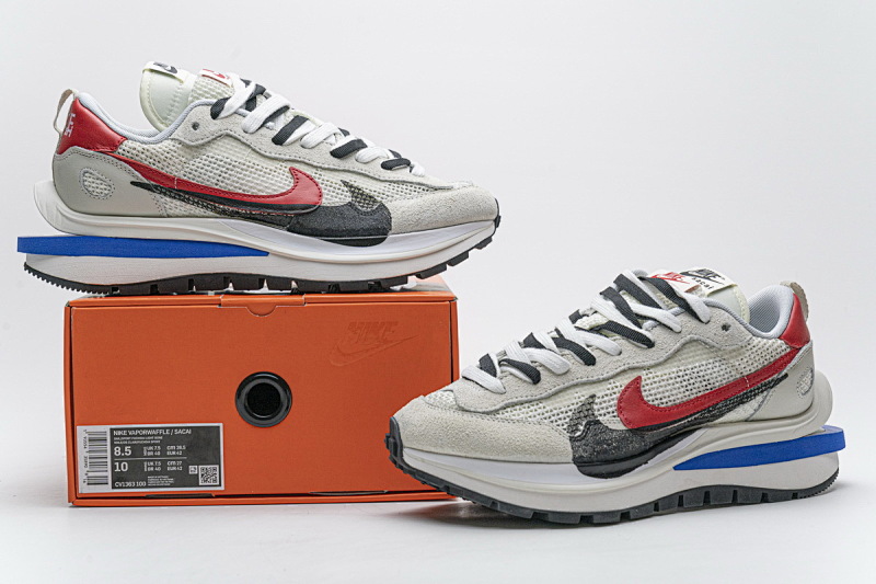 【BA3PB】PB米白红 纯原版耐克华夫3代跑鞋 CV1363-100 Sacai x Nike Pegasua Vaporfly Villain Grey Blue Red
