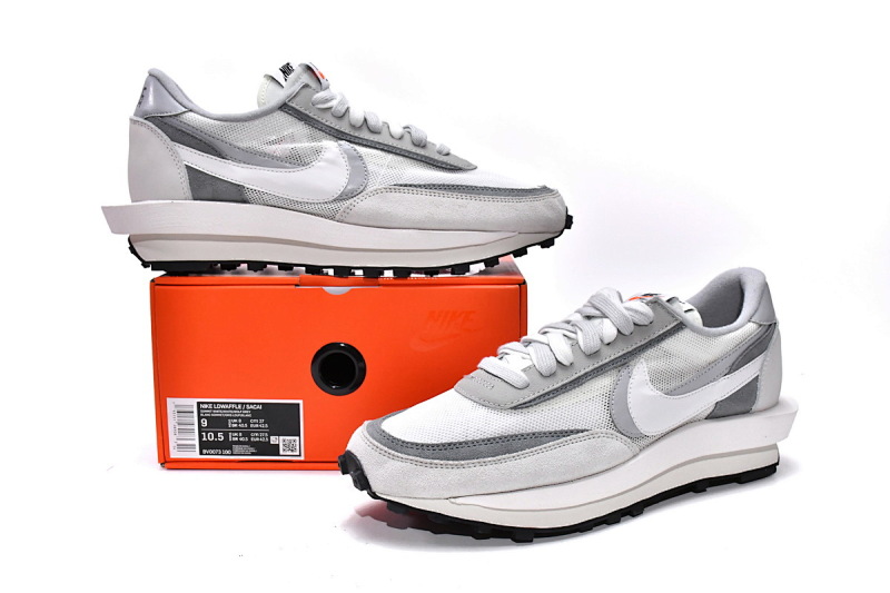 【BA0PB】灰白100 TOP版耐克华夫跑鞋 BV0073-100 Sacai x Nike LDV Waffle Summit White