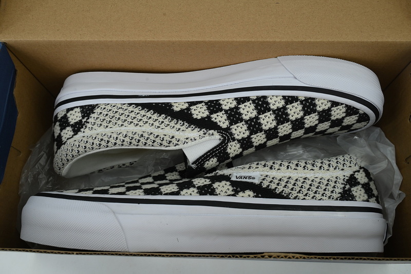 【AB2X7】EK编织黑米 万斯 经典低帮时尚板鞋 VN000EG11KP VANS LX Classic Slip-On 98 - Checkerboard Black