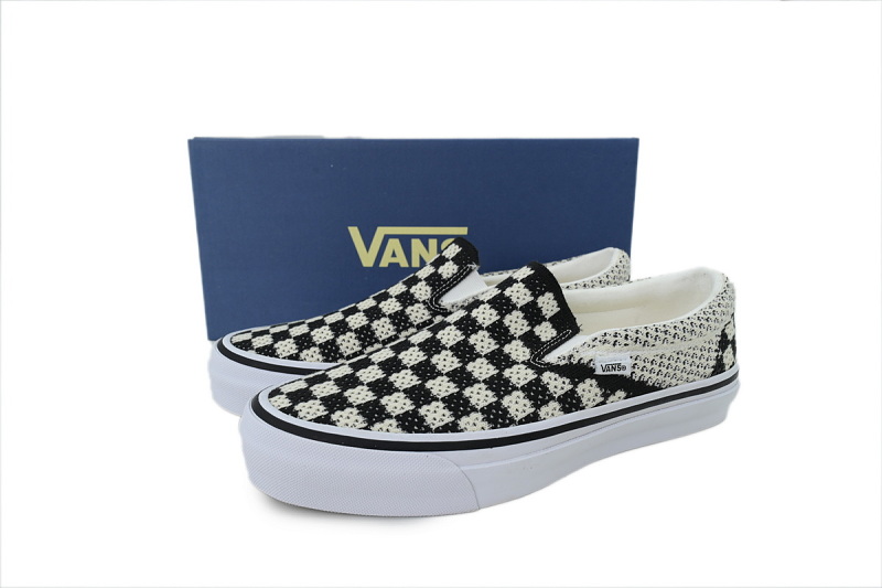 【AB2X7】EK编织黑米 万斯 经典低帮时尚板鞋 VN000EG11KP VANS LX Classic Slip-On 98 - Checkerboard Black