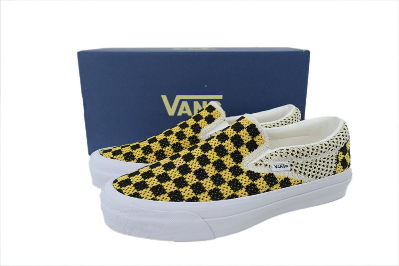 【AB2X7】EK编织黑黄 万斯 经典低帮时尚板鞋 VN000EG1Y23 Vans Classic Slip-On 98 Low-Top Skate Shoes